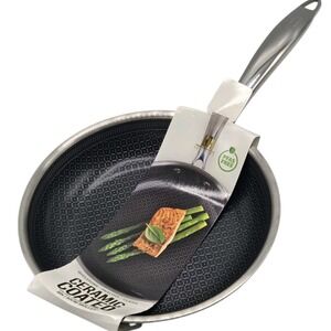 Lexi Home Ceramic Coated TriPly Stainless Steel 8" Frying Pan Induction Cookware